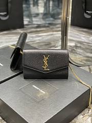 YSL Mini Envelope Bag Black With Gold Hardware Size 19 x 12 x 4 cm - 3