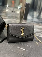 YSL Mini Envelope Bag Black With Gold Hardware Size 19 x 12 x 4 cm - 4