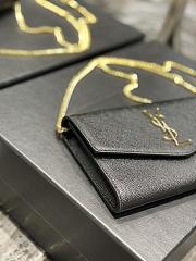 YSL Mini Envelope Bag Black With Gold Hardware Size 19 x 12 x 4 cm - 6