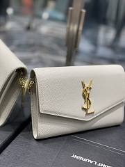 YSL Mini Envelope Bag White With Gold Hardware Size 19 x 12 x 4 cm - 3