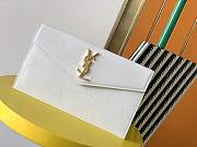 YSL Flap Envelope Clutch White Size 27 × 16 × 2 cm - 1