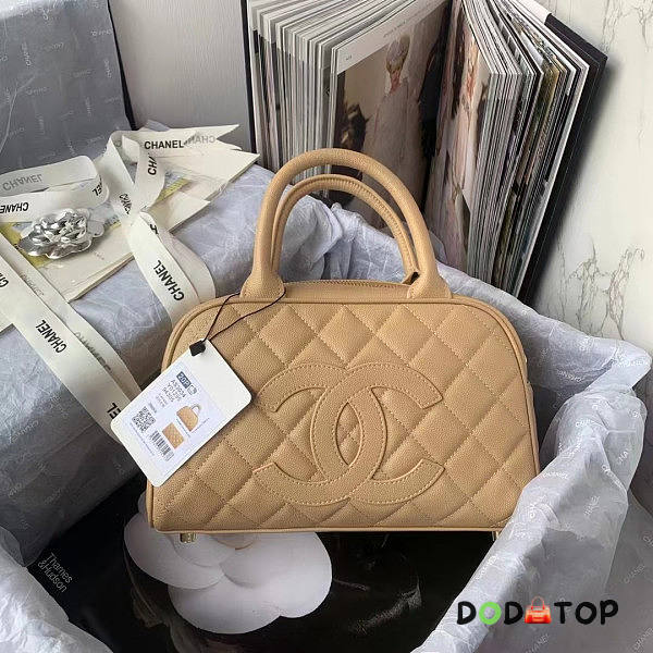 Chanel Cl Vintage Beige Bag Size 25 x 14 x 9 cm - 1