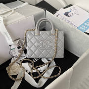 Chanel Cl Vanity Case Grey Size 11.5 × 15 × 8.5 cm - 1