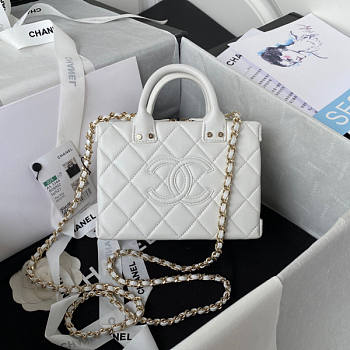 Chanel Cl Vanity Case White Size 11.5 × 15 × 8.5 cm