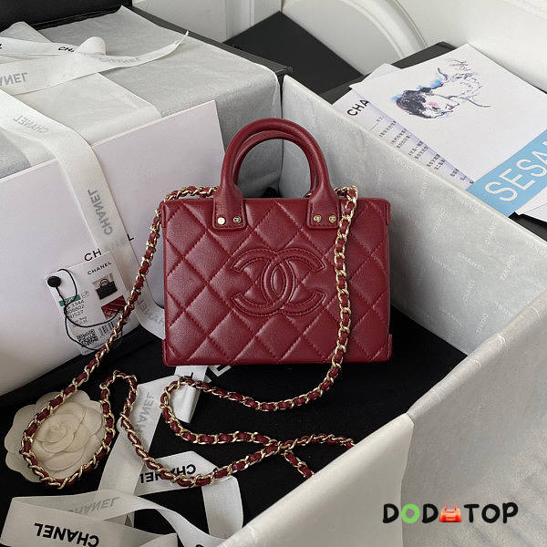 Chanel Cl Vanity Case Red Size 11.5 × 15 × 8.5 cm - 1