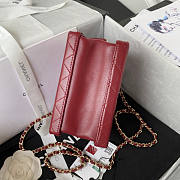 Chanel Cl Vanity Case Red Size 11.5 × 15 × 8.5 cm - 3