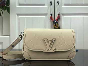 Louis Vuitton LV M59457 Buci Crossbody Bag Quartz White Size 24.5 x 15.5 x 9 cm