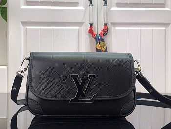 Louis Vuitton Buci Crossbody Bag M59457 Black Size 24.5 x 15.5 x 9 cm