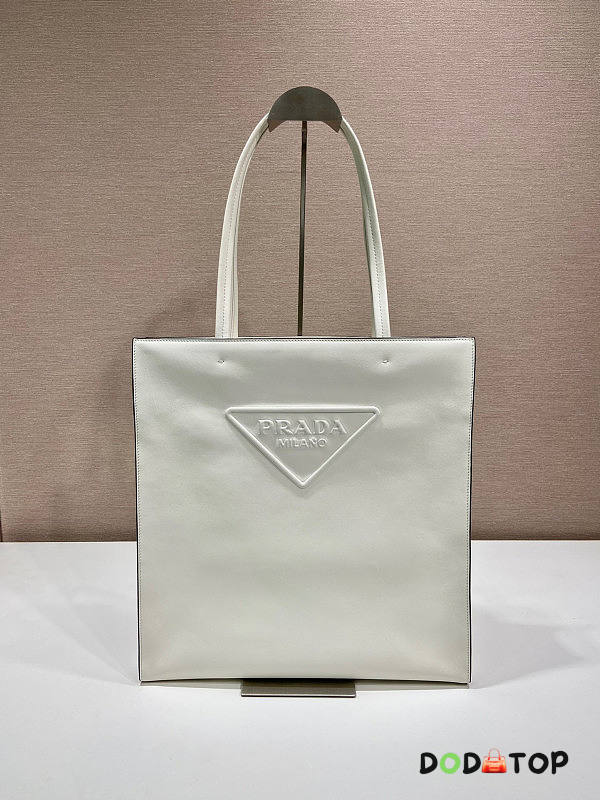 Prada Leather Tote Bag White Size 38 x 5 x 36 cm - 1