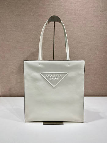 Prada Leather Tote Bag White Size 38 x 5 x 36 cm