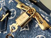 Louis Vuitton LV Speedy Bandoulière 25 Handbag Blue Denim - 5