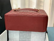 Chanel Tote Dark Red In Gold/Silver Hardware Size 24 x 33 x 13 cm - 6