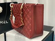 Chanel Tote Dark Red In Gold/Silver Hardware Size 24 x 33 x 13 cm - 5