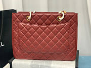 Chanel Tote Dark Red In Gold/Silver Hardware Size 24 x 33 x 13 cm - 4