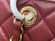 Chanel Tote Dark Red In Gold/Silver Hardware Size 24 x 33 x 13 cm - 2