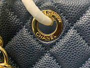 Chanel Tote Dark Blue In Gold/Silver Hardware Size 24 x 33 x 13 cm - 2