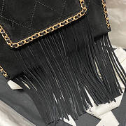Chanel Shopping Black Velvet Bag Size 28.5 x 23.5 x 1.5 cm - 4