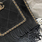 Chanel Shopping Black Velvet Bag Size 28.5 x 23.5 x 1.5 cm - 5