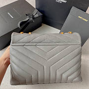 YSL Loulou Medium Gray Bag Size 32 x 22 x 12 cm - 4
