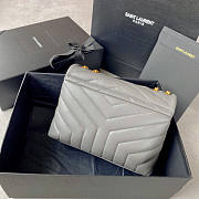 YSL Loulou Small Gray Bag Size 25 x 17 x 9 cm - 2