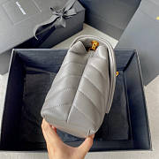 YSL Loulou Small Gray Bag Size 25 x 17 x 9 cm - 3