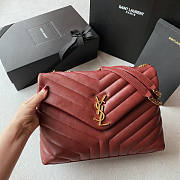 YSL Loulou Medium Red Bag Size 32 x 22 x 12 cm - 1