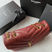 YSL Loulou Medium Red Bag Size 32 x 22 x 12 cm - 5