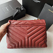 YSL Loulou Medium Red Bag Size 32 x 22 x 12 cm - 6
