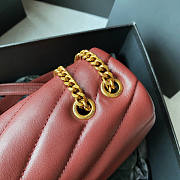YSL Loulou Small Red Bag Size 25 x 17 x 9 cm - 5