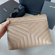 YSL Loulou Medium Beige Bag Size 32 x 22 x 12 cm - 4