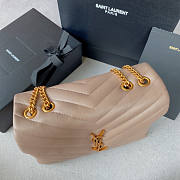 YSL Loulou Medium Beige Bag Size 32 x 22 x 12 cm - 5