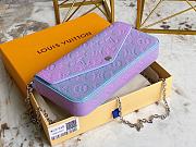 Louis Vuitton LV 61276 Blue Pochette Felicie Bag Size 21 x 11 x 2 cm - 5