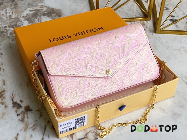 Louis Vuitton LV 61276 Pink Pochette Felicie Bag Size 21 x 11 x 2 cm - 1