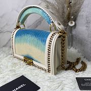 Chanel Boy Chain Flap Bag Pearl Fish Skin Size 25 × 16 × 9 cm - 4