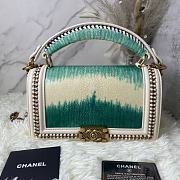 Chanel Boy Chain Flap Bag Pearl Fish Skin 01 Size 25 × 16 × 9 cm - 1