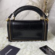 Chanel Boy Chain Flap Bag Lizard Leather Gold/Black Hardware Size 25 × 16 × 9 cm - 6
