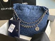 Chanel 22 Denim Handbag Size 35 x 37 x 7 cm - 3