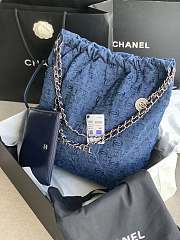 Chanel 22 Denim Handbag Size 35 x 37 x 7 cm - 6