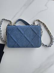 Chanel Flap Bag Denim Size 19 x 11.5 x 7 cm - 6