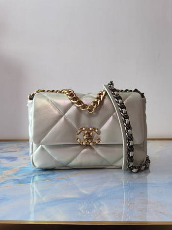 Chanel CL 19 Flap White Bag Size 16 x 26 x 9 cm
