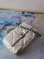 Chanel CL 19 Flap White Bag Size 16 x 26 x 9 cm - 5