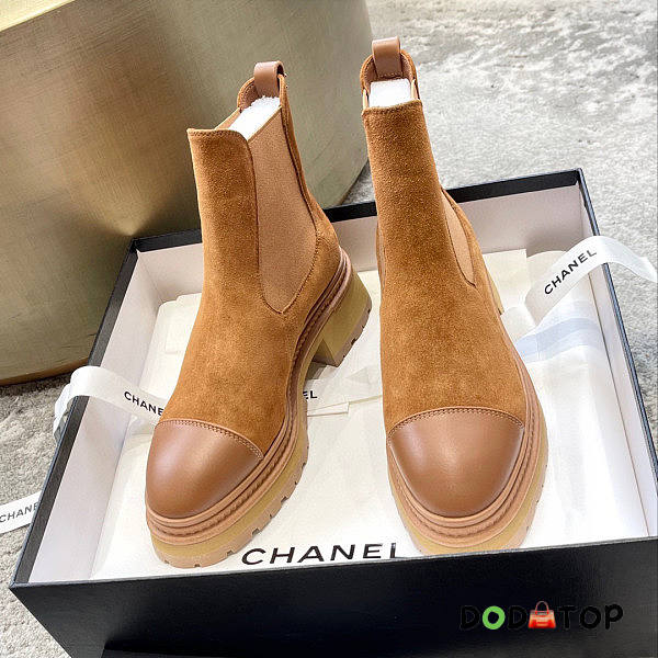 Chanel Cl Ankle Boots Brown - 1