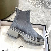 Chanel Cl Ankle Boots Grey - 6