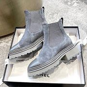 Chanel Cl Ankle Boots Grey - 5