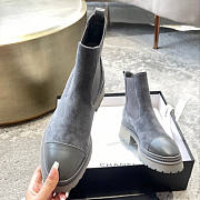 Chanel Cl Ankle Boots Grey - 4