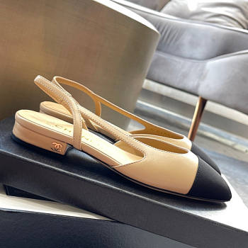 Chanel Sling-Back Beige Shoes