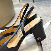 Chanel Sling-Back High Heels Black - 6