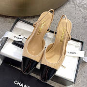 Chanel Sling-Back High Heels Beige - 2