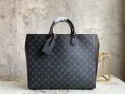 Louis Vuitton LV M44733 Black Flower Briefcase Size 34 x 42 x 14 cm - 1