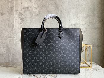 Louis Vuitton LV M44733 Black Flower Briefcase Size 34 x 42 x 14 cm